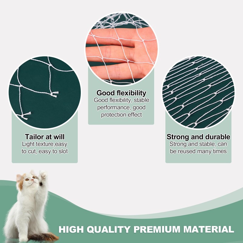 QILUCKY Polyester Fibre Cat Protection Net for Balcony, Can Be