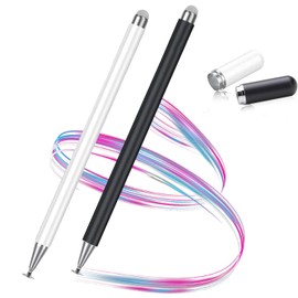 Stylus Pen,2 Pcs Lápiz Capacitivo para Pantalla Táctil,Lápiz Óptico para Pantalla Táctil,Punta de Disco de Alta Sensibilidad y Capacitivo Preciso Compatible Con Tabletas,Pad,Phone,Inteligente Etc.