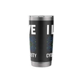I Love Cybersecurity Enthusiast Digital Protection Stainless Steel Insulated Tumbler