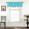 Turquoize Solid Blackout Valance, Short Curtains, Scalloped Window Treatment, Aqua,