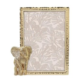 Gift Gift - Marco de fotos moderno de elefante dorado de 4 x 6 pulgadas para exhibición de mesa, perfecto para decoración del hogar, boda, día festivo, graduación, foto de hito