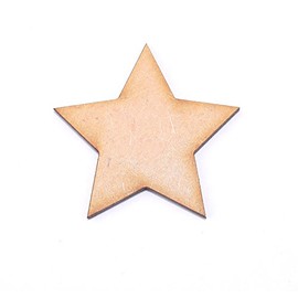 Pack of 10 MDF 30mm Stars by WWS - Arts & Crafts, Scrapbooks, Decorations