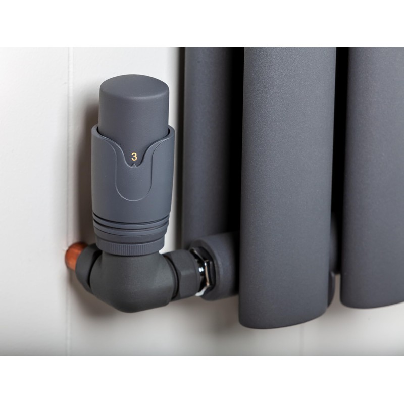 Team Controls Anthracite Grey Corner TRV Thermostatic Radiator Valve &