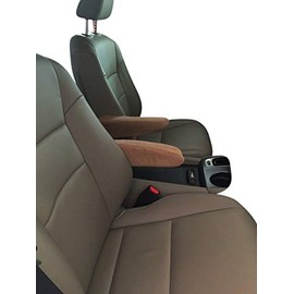Auto Armrest Covers- Fits The Honda Pilot 2016-2022 Armrest Covers for Front Bucket Seats - Protect Fold Down Armrest Fleece Fabric (One Pair)- Custom FIT- Brown