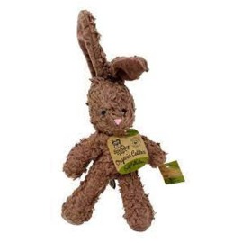 Spunky Pup Dog Toys Organic Cotton Bunny, Assorted no option: Brown or White, Small