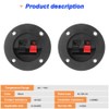 Xiatiaosann Speaker Box Terminal Cup, 2 Position Round Stereo Cup