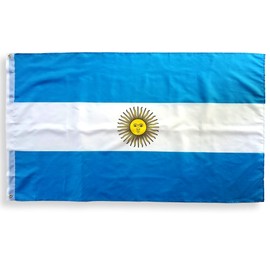 High Supply 3x5 Argentina Flag Argentine Flag 3x5 Foot Flag of Argentina 3x5 Argentinian Flag with Two Brass Grommets, 100% Polyester Fabric, and Double Stitched Edges,