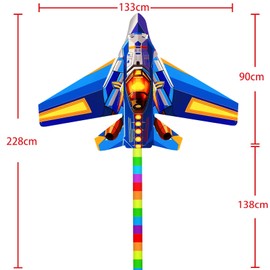 HENGDA KITE Spaceship Kite Airplane Kite for Kids Beginners and Adults Easy to Carry and Assemble Suitable for Outdoor Activities 89x52 inches