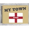Witham England Flag Rectangular Matt Paper Stickers A4 Sheet of