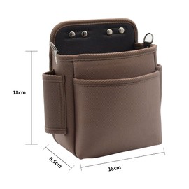 Yumeen Waist Bag, For Electricians, Gardening, Tools, Nail Bag, Temporary Frame, Lid, Lightweight, DIY, 2 Tier Waist Tool Bag, Accessory Holder, Holder Included