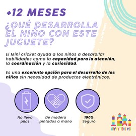 HAPPYTOYSMX Juguetes – Set Musical Juguetes para Niños Juguetes Didácticos Ideal en la Estimulación Temprana para Bebe Instrumentos Musicales de Madera de Madera, Set de Música