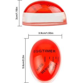 NINFEIQI 2Pcs Egg Timers, Colour Changing Egg Timer, Heat Sensitive Egg Timer for Cooking Soft, Medium and Hard Boiled Eggs