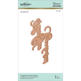 Spellbinders Glimmer Hot Foil Plate-Copperplate Script Kindness, Multi, 12.1 x 5.7 cm