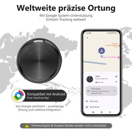 Smart Tracker Tag for Android, Key Finder Compatible with Google My Device Find App (Android Only), Bluetooth Tracker for Keys, Luggage, Bags & Cases