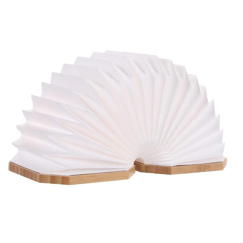 Novelty Wooden Book Light Folding Organ Light USB Rechargeable Night