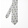 Ambesonne Men's Tie, Bumblebees and Orchids, 3.7", Yellow Charcoal
