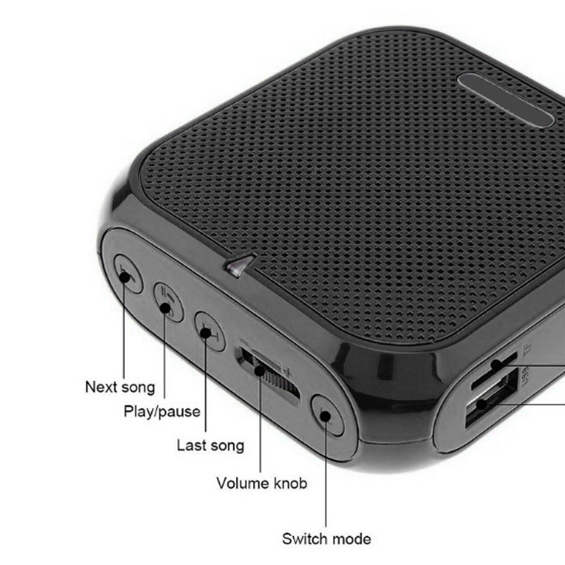 Wired Voice Amplifier Professional Mini Lightweight Microphone Amplifier with Lavalier