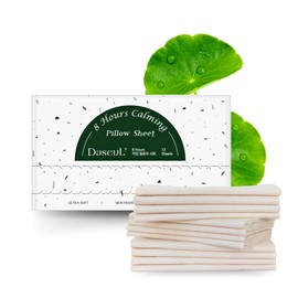 DaseuL’ 8 Hours Calming Pillow Sheet, 12 Sheets/1 Pack, 40% of Centella Asiatica Extract to Calm & Soothe Sensitive Skin, Disposable, Super Soft, Daily Cover, Sleep-Beauty, Korean Overnight Skin Care