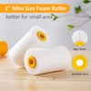 Mister Rui Foam Paint Roller, 2 Inch Mini Paint Roller