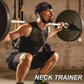 Neck Exerciser - Heavy Duty Adjustable Neck Training,Exercise Equipment for Home Athletic Training Wrestling Conditioning Trapezius