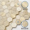 MOFIT Hexagon Peel and Stick Backsplash Tiles Kitchen,Self-Adhesive Metal and