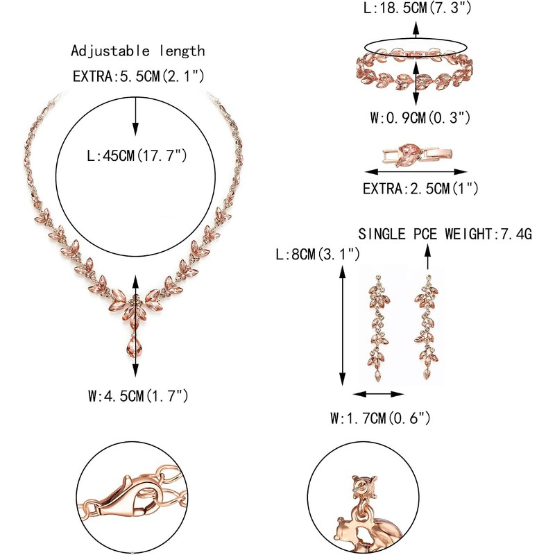 EVER FAITH Mujer Set de Joyería Cristal Austriaco Bola de