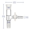Labasics Glass Adapter, Vacuum Borosilicate Vertical Glass Adapter Removal, Vacuum