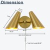 Ahaloye Gold 2-Light Plug in Wall Sconce, Modern Vanity Light