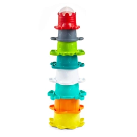 Infantino Stacking Cups With Water Mill, set of 8 pieces ( 7 pyramids + 1 water mill)