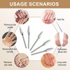 5 Piece Ceramic Nail Drill Set in Corn Shape, Professional