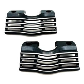 Americruise Finned Slotted Spark Plug Head Bolt Covers for Harley Touring Electra Glides Road Glides Road Kings 1999-2014,Street Glides & Trikes 2009-2014 (Black)