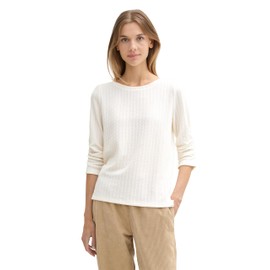 TOM TAILOR Denim Women's Tie Sleeve Sweatshirt, 10332 - Off White