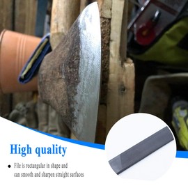 Shinelan 10 Inch Profile Mill Cut Handy File for Plastic Laminate Edge Finishing, Second Cut Grade High Carbon Hardened Steel Flat Mill File (‎No Handle Set of 2)