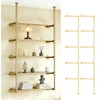 Gold Industrial Wall Mount Iron Pipe Shelf Bracket,DIY Open Bookshelf,Storage