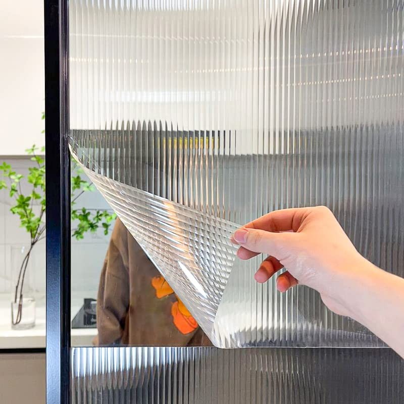 Hoonng Stripe Window Film Privacy, Vertical Stripes, 30x200cm