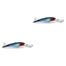 Kisangel Lure Set 2pcs 11cm Realistic Fishing Lures for Bass Sea Bass Angling Random