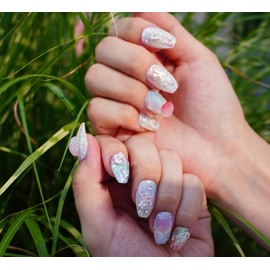Handmade nails - LOVE  - Stiletto Blossom / 수제네일 - LOVE  - 스틸레토 블라썸