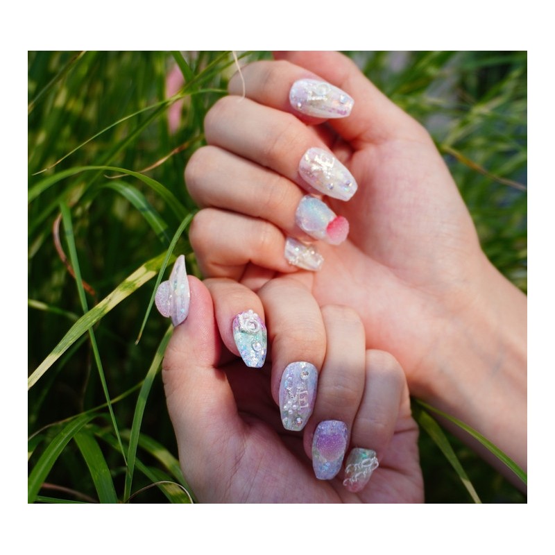 Handmade nails - LOVE - Stiletto Blossom / 수제네일 -