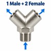 1/4in NPT Y-Shaped Pipe Splitter for Flow Distribution – Nickel-Plated