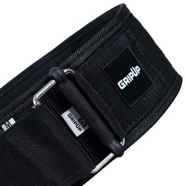 GripUp Weight lifting Belt AUTO LOCK 4” Premium Gym Belt Adjustable Buckle Olympic Cross Training Back Support Men & Women Fitness Powerlifting Bodybuilding Weightlifting Deadlift (Black, XL)