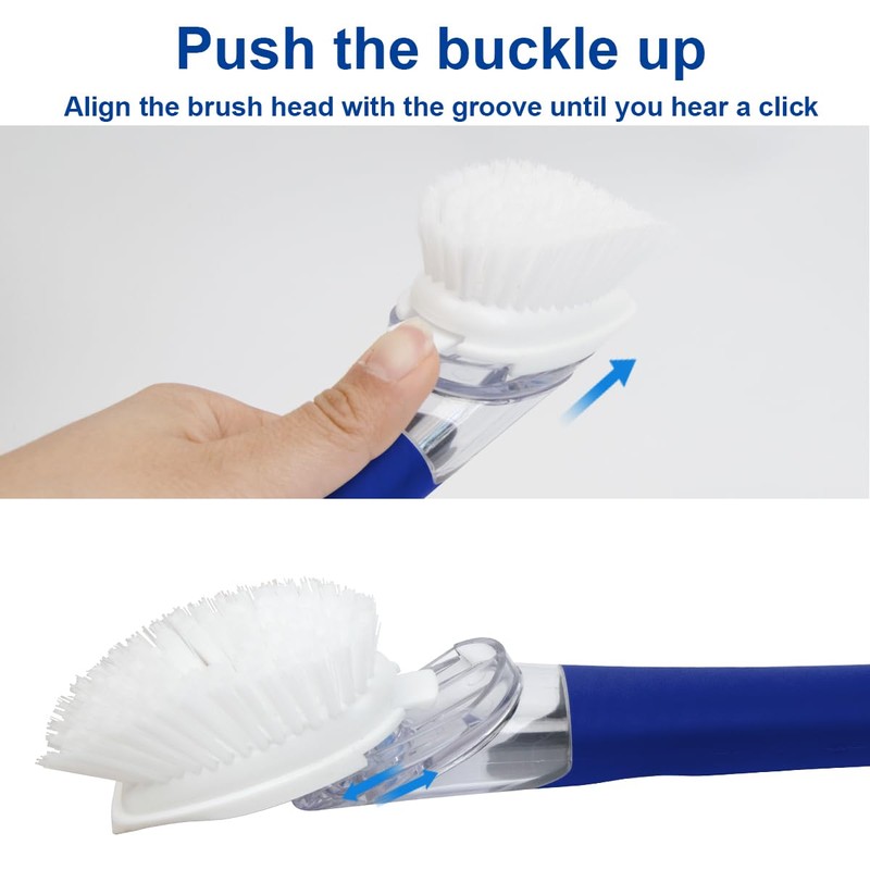 CELOX Dish Brush with Soap Dispenser, Scrub Brush for Kitchen