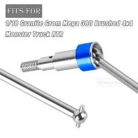 RcarmubWow RC Driveshaft CVD Upgrades Part for 1/18 Granite Grom Mega 380 Brushed 4x4 Monster Truck RTR,Harden Steel #45 Front Rear Drive Shafts Axles,4pcs,Navy Blue