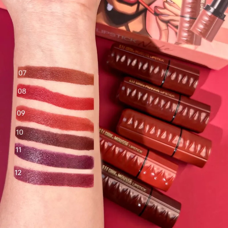 Set De 6 Lápices Labiales, Textura Mate Y Sedosa, De