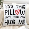 JOTOM Cushion Cover Hug This Pillow Until You Can Hug
