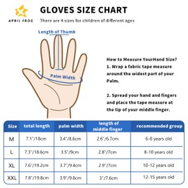 Winter Kids Warm Sports Gloves: Cold Weather Anti-Slip Touchscreen Thermal Lined Children Mittens for Football Ski Bike Snow Boy Girl 4-12 Years Black XXL