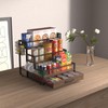 Coffee Syrup Organizer Rack, 4-Tier Syrup Bottle Holder Stand with