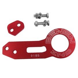 【No Brand】Universal Screw Billet Aluminum Racing Rear Tow Hook Kit CNC Tow Hook Kit (Red)