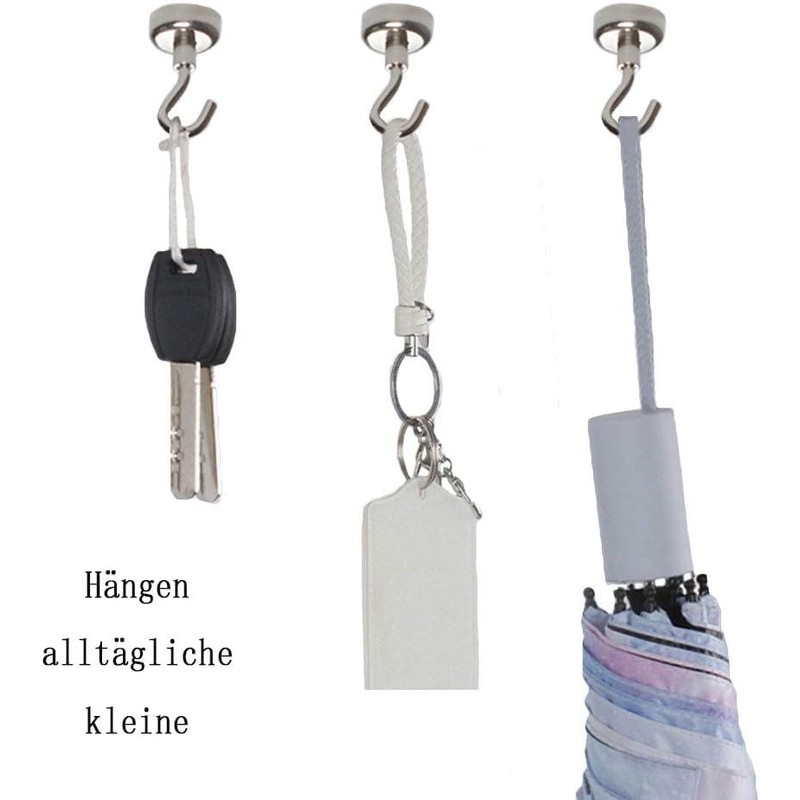 SZKKQKJ Magnetic Hooks, 8 Magnetic Hooks, Super Strong Magnets with