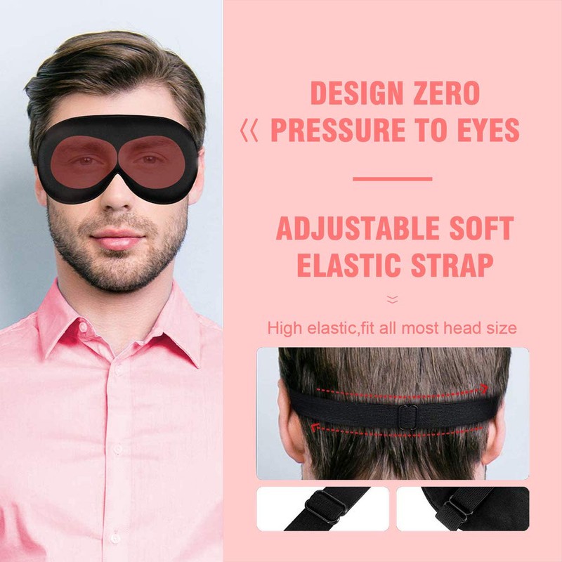 Sleep Mask, Super Soft Eye Masks with Adjustable Strap, Lightweight