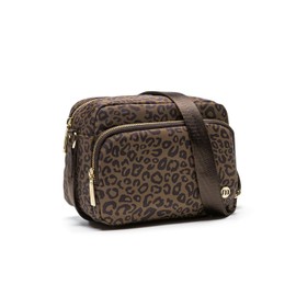MEXS Small Crossbody Bag for Women, Mini Travel Casual Cross Body Purse, Waterproof/Extendable Shoulder Handbags, Everyday Purse Wallet with Adjustable Strap (Brown Leopard)